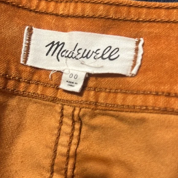 Madewell Velveteen snap skirt sz 00 - Picture 3 of 3